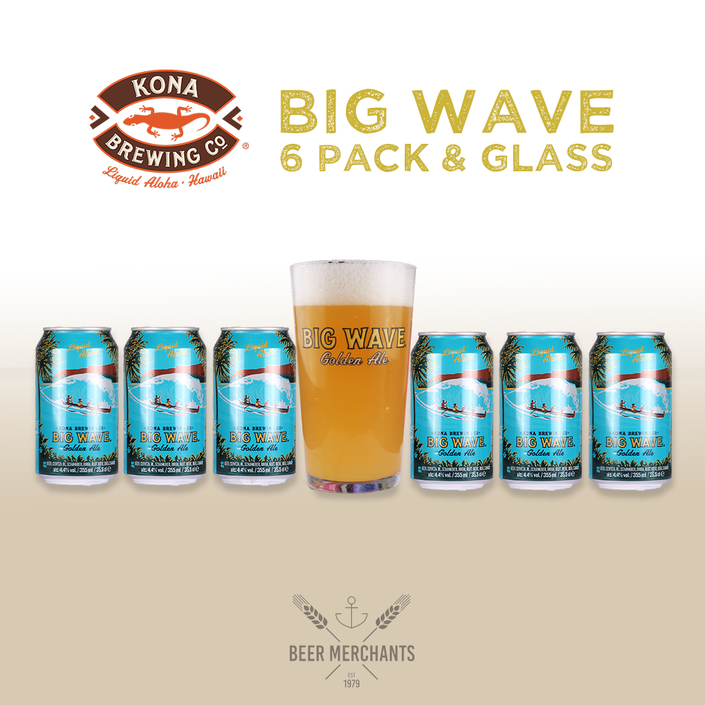 Kona Big Wave 6 Pack & Glass - Beer Merchants